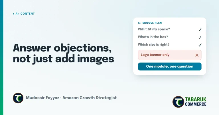 Amazon A+ Content That Converts: Answer Objections, Not Just Add Images