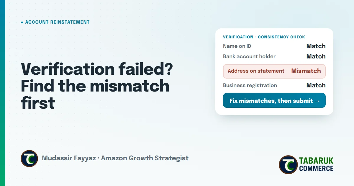 Amazon Account Verification Failed: Why It Happens and How to Fix It