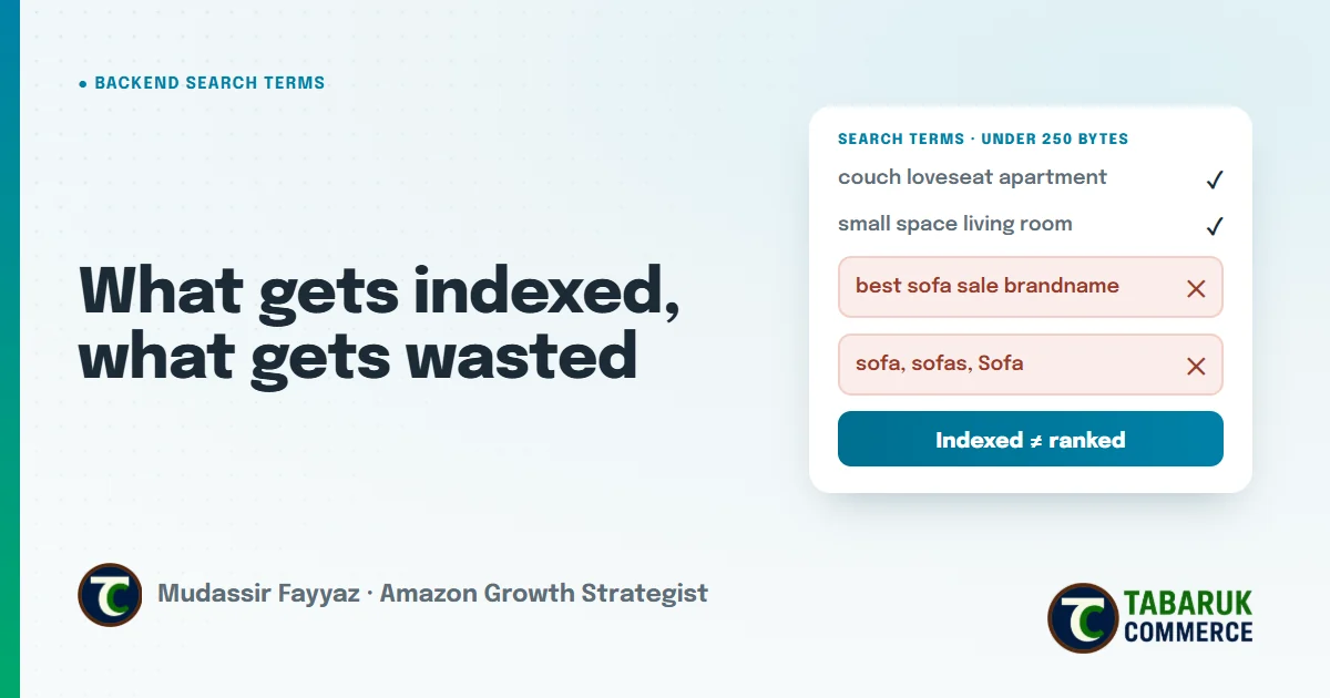 Amazon Backend Search Terms: What Gets Indexed and What Gets Wasted