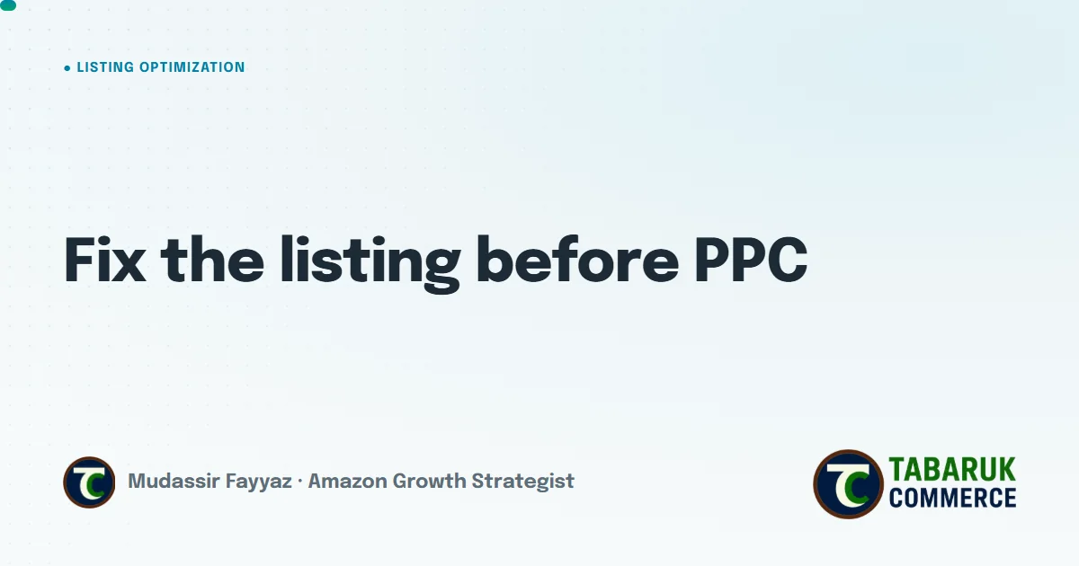 Amazon Sellers in Europe: Your PPC Isn't Underperforming. Your Listings Are Under-Converting.