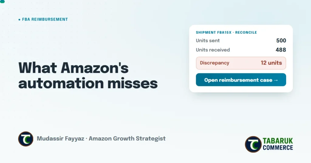 Amazon FBA reimbursement: reconciling units sent vs received and opening a case