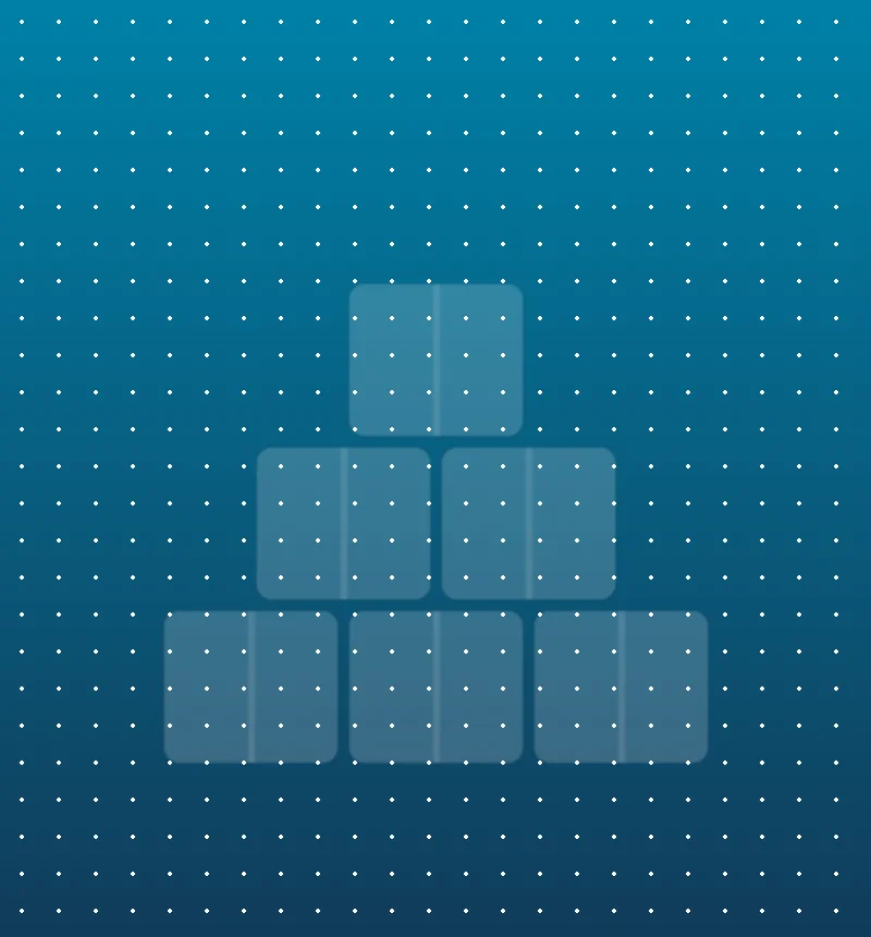 Abstract teal background with stacked inventory boxes